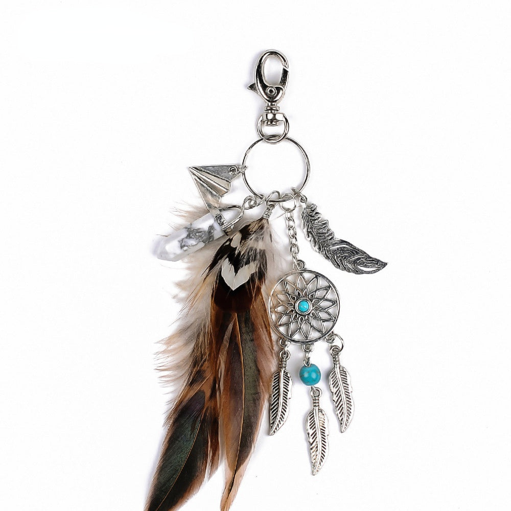 Wholesale Alloy Bohemian Dream Catcher Keychain